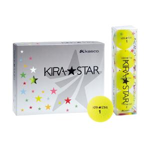 ゴルフボール  KIRA STAR 12球入 3ダース 【カラー ：イエロー】 ゴルフ キャスコ kasco