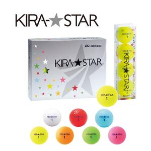 ゴルフボール  KIRA STAR 12球入 3ダース 【カラー ：イエロー】 ゴルフ キャスコ kasco