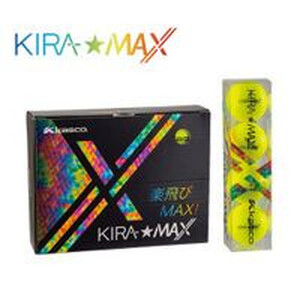 ゴルフボール  KIRA MAX 12球入  4色×3セット 3ダース（イエロー、オレンジ、ホワイト、レッド） ゴルフ キャスコ kasco