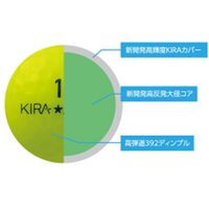 ゴルフボール  KIRA MAX 12球入  4色×3セット 3ダース（イエロー、オレンジ、ホワイト、レッド） ゴルフ キャスコ kasco