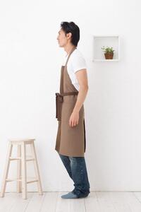 【ブラック】ブロックカラーエプロン