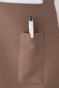 【ブラウン】バイカラーメンズエプロン