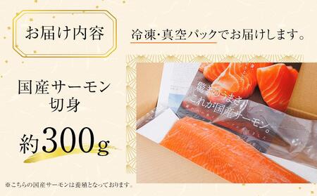 サーモン 冷凍 切り身 300g 生食用 産地直送 小分け 【 サーモン刺身 サーモン切身 魚 さかな 鮭 人気サーモン 香川 讃岐サーモン 国産サーモン 】