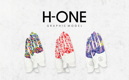ゴルフ用手袋（レディース両手用）H-ONE Graphic (エイチ-ワン グラフィック) ゴルフグローブ ゴルフ用 レディース ハシセン UVカット  S/ハートハート