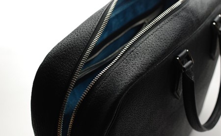 【GOMYO LEATHER】猪革 ビジネスバック(黒) ファッション カバン バッグ