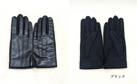 カシミヤ混　羊革メンズグローブ 手袋 グローブ メンズ カシミヤ 羊革 礼装 東かがわ市 雑貨 日用品 ファッション小物  ネイビー