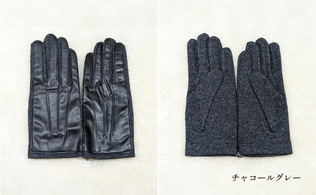 カシミヤ混　羊革メンズグローブ 手袋 グローブ メンズ カシミヤ 羊革 礼装 東かがわ市 雑貨 日用品 ファッション小物  ネイビー