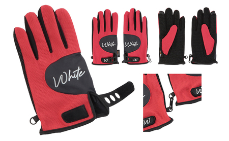東かがわ市からお届けする【アウトドア・メンズ手袋】White-SS04 レッド