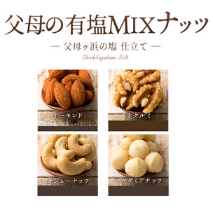 父母の塩 有塩 ミックスナッツ4種 600g(300g×2袋)