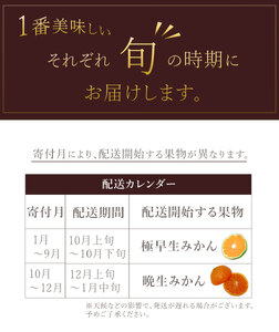 フルーツ定期便 2回 三豊市 極早生みかん2.5kg 晩生みかん2.5kg【配送不可地域：北海道・沖縄県・離島】_M160-0025　【国産みかん 温州みかん みかん 露地みかん 小玉みかん 蜜柑 ミカン 甘いみかん おすすめみかん】