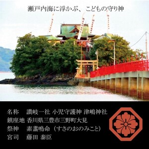 【小児守護神 津嶋神社】特別通信祈祷~百日祈願~(授与品:御神札・御守り・撤饌・祈祷証明書)