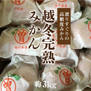 ふるーつ物語「越冬完熟みかん」約3kg（30～50個入り） フルーツ ふるーつ 果物 くだもの 三豊市【配送不可地域：北海道・沖縄県・離島】_M02-0031 【国産みかん 温州みかん みかん 露地みかん 小玉みかん ミカン 蜜柑 甘いみかん おすすめみかん】