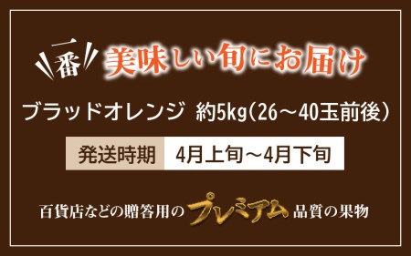 【ふるさと納税】国産希少オレンジ 「ブラッドオレンジ」 約5kg