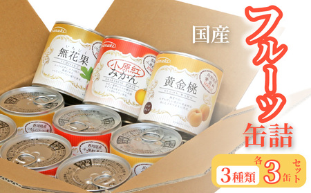 国産フルーツ缶詰 3種類各3缶セット 香川県三豊市 ふるさと納税サイト ふるなび