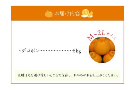 【2025年 先行予約】【配送不可地域:北海道・沖縄県・離島】三豊市産【市場直送 デコポン 5kg以上】 17000円