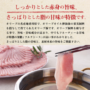 香川県産 オリーブ豚 ロース しゃぶしゃぶ用500g_M04-0077