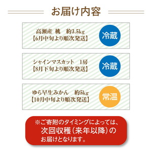 産地厳選三豊のフルーツ3回定期便E