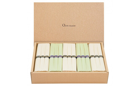 小豆島手延素麺 2種セット 2.25kg 紙箱【特級品黒帯×27オリーブ素麺×18】(50g×45束)