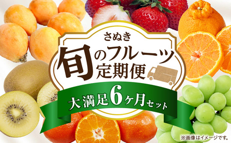 さぬき旬のフルーツ大満足 6回定期便|果物 果物定期便 定期便 フルーツ フルーツ定期便 シャインマスカット ゴールドキウイ いちご 旬 旬の果物 旬の果物定期便 キウイ 贈答 贈り物 デザート スイーツ 果肉 果汁 香川県 三木町 送料無料|_mk006-t011