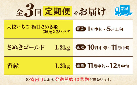季節の恵み3回定期便K | 果物 フルーツ 青果 青果物 デザート スイーツ 果実 旬 季節 旬の果物 季節の果物 生鮮食品 生鮮 贈答 贈り物 ギフト プレゼント おすそ分け お祝い 内祝い ご褒美 人気 グルメ お取り寄せ 特産品 特産 国産 香川県 三木町 |_mk165-t042