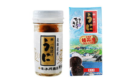 ムラサキうに一夜漬け２個セット【瓶詰】 魚貝類 一夜漬けうに 旬のうに ご飯のおとも おにぎりの具 パスタ おかず 海の幸 海鮮 
