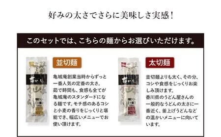 亀城庵の本格讃岐うどん ツルっと亀～る　さぬきうどん・4人前 or 5人前・ぶっかけ ざる すき焼き 鍋 麺類 夕飯 お昼 さっぱり 並切麺 つゆ付 半生讃岐うどん つゆなし 生讃岐うどん つゆ付セット 太切麺  並切麺 つゆなし（5食入）