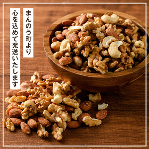 4種のミックスナッツ＜有塩＞ (2.4kg・600g×4袋) アーモンド くるみ クルミ カシューナッツ マカダミアナッツ おつまみ おやつ チャック付き袋 ダイエット 常温 【man258-B】【味源】