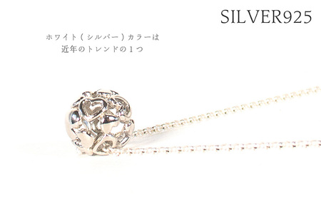 ハートクリスタル 小 SV925 ネックレス ジュエリー ギフト プレゼント アクセサリー【MO0021】