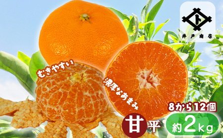 【2026年1月下旬から発送】 甘平 かんぺい ◯等級から優級 約2kg L-2L 8から12個 | 高級 柑橘 みかん 蜜柑 愛媛 松山 10000円 甘い 高級 柑橘 みかん 蜜柑 愛媛 松山 10000円 返礼品 甘い 大玉 みかん みかんランキング 上位【ID002】