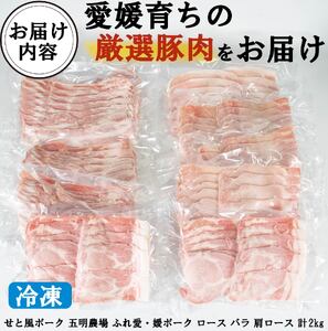 国産豚肉 せと風ポーク 五明農場 ふれ愛・媛ポーク ローススライス バラスライス 肩ローススライス 2.0㎏（ロース800g, バラ800g, 肩ロース400g） ＜G＞ 豚肉冷凍豚肉冷凍豚肉冷凍豚肉冷凍 豚肉 豚肉【SC015】