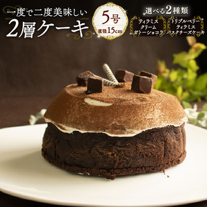【ガトーショコラ&フロマージュクリーム】 2層ケーキ | ケーキケーキケーキケーキ【OR011_1】