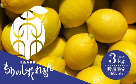 【レモン】もりのしずくれもん イエローレモン 3kg 【HMN004_B】