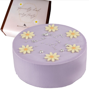 【着日指定可】センイルケーキ 4号 直径13.5cm 2人～4人分 285g 【単品(ローソクのみ) 】【パステルパープル】| ケーキ ケーキ ケーキ ケーキ【IT026purple】