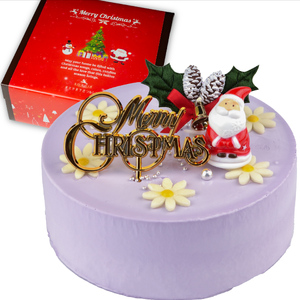 【着日指定可】クリスマスケーキ センイルケーキ  4号 直径13.5cm 2人～4人分 285g 【クリスマス飾り付】【パステルパープル】 スイーツ ギフト | デザート ケーキ お菓子 洋菓子 冷凍 着日指定 お誕生日 誕生日 ギフト お祝い 愛媛県 松山市【IT028purple】