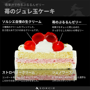 【着日指定可】ケーキ 苺 の ジュレ玉 クリームケーキ 5号 直径16cm 4人～6人分 600g 【単品（ローソクのみ）】 スイーツ ギフト いちご 誕生日ケーキ | デザート ケーキ お菓子 洋菓子 冷凍 着日指定 お誕生日 誕生日 ギフト お祝い 愛媛県 松山市【IT029】