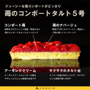 【着日指定可】誕生日ケーキ 苺 のコンポート タルトケーキ 5号 直径16cm 4人～6人分 530g 【バースデー飾り付】 スイーツ ギフト いちご | デザート ケーキ お菓子 洋菓子 冷凍 着日指定 お誕生日 誕生日 ギフト お祝い 愛媛県 松山市【IT014】