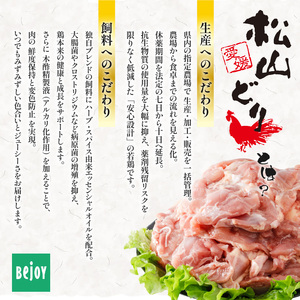 鶏肉 松山どり むね 2kg×2パック 計4kg 鶏肉 国産 小分け【とり 地鶏にも負けない】