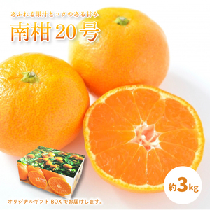 【先行予約】【 2025年12月中旬から発送予定 】 温州みかん 「 南柑20号 」＜ 秀品 ＞ 約3kg 【 ギフトBOX 入り 】【KK3041】