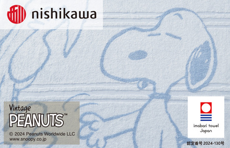 （今治タオルブランド認定）西川 PEANUTS タオルケット　ブルー　PN4603【I001880B】