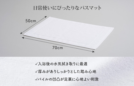 (今治タオルブランド認定)ソリッドバスマット 1枚 ベージュ【I002370BM1BE】