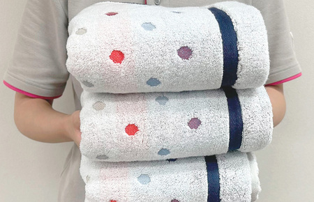 （今治タオルブランド認定品）オプス　バスタオル　3枚セット　ホワイト×グレー [I002690BT3W]