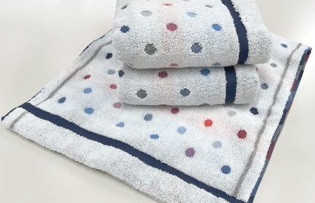 （今治タオルブランド認定品）オプス　フェイスタオル　3枚セット　ホワイト×グレー [I002700FT3W]