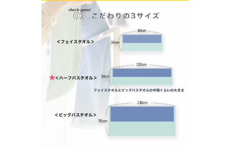 （今治タオルブランド認定）DAILY PRAIRIE リバーシブルハーフバスタオル 3枚セット （ミモザ／グレー） [I002950ST3Y/GY] 