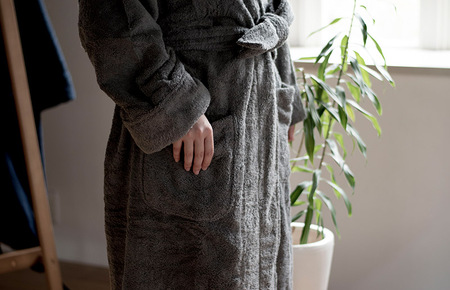 （今治タオルブランド認定）HOTELALAバスローブ Mサイズ（ネイビー）今治タオル バスローブ【I003450MNV】