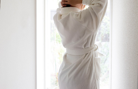 （今治タオルブランド認定）HOTELALAバスローブ Mサイズ（ネイビー）今治タオル バスローブ【I003450MNV】