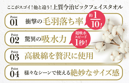 (今治タオルブランド認定)ふるさと納税限定 上質今治タオル ビックフェイスタオル 4枚セット(チャコール)【I003390FT4CGY】
