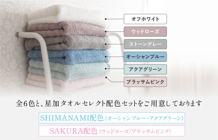 （今治タオルブランド認定品）無撚糸 さざなみ フェイスタオル SHIMANAMIセット 2枚（オーシャンブルー・アクアグリーン）【I003240FT2BG】