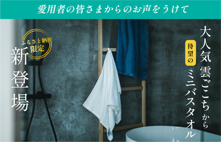 （今治タオルブランド認定品） 雲ごこち ミニバスタオル 同色4枚セット（スカイグレー）【I003530MBT4SGY】