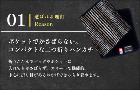 （今治タオルブランド認定）縞縞SHIMA-SHIMAハーフタオルハンカチ　３枚セット 今治タオル ハーフタオルハンカチ [IB05370]