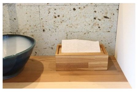 ペーパータオルケース（タモ） [VB02130]